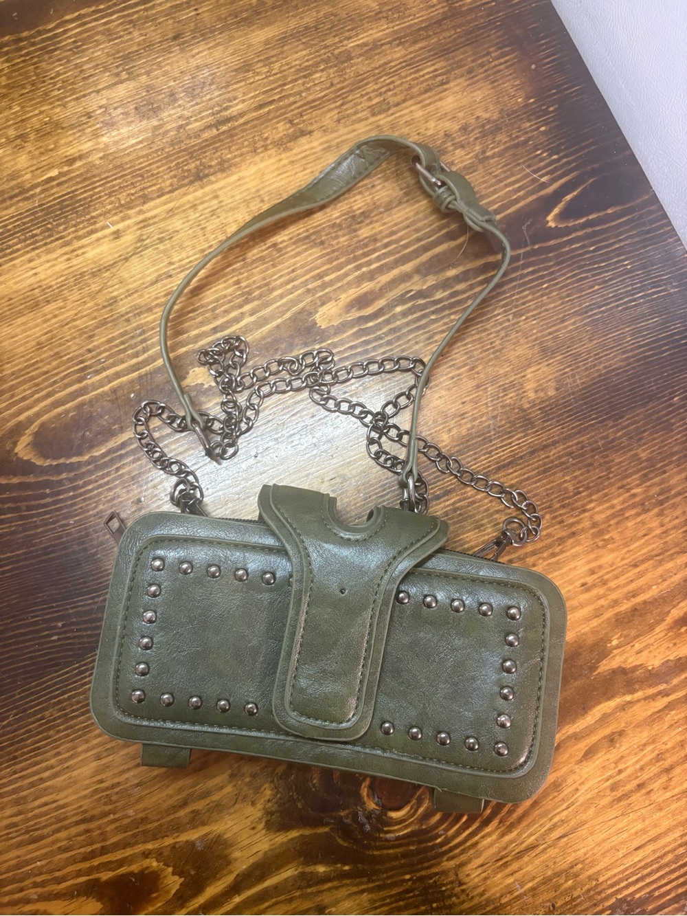 Olive green crossbody purse